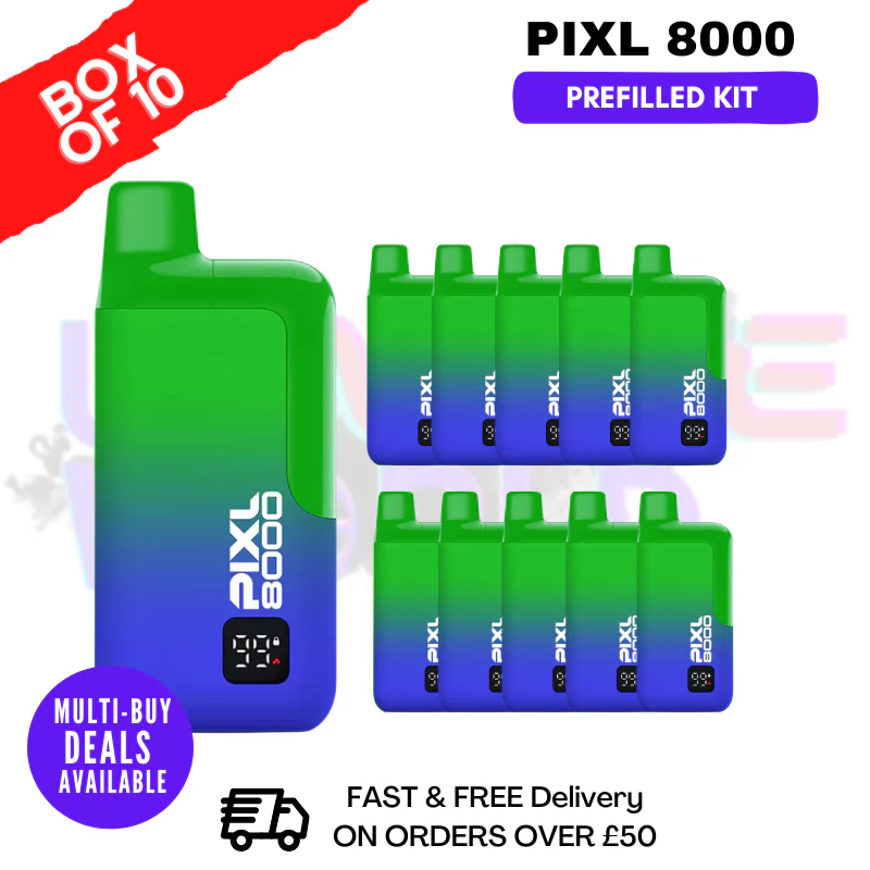 Blue Razz Lemonade Pixl 8000 Kits Box Of 10