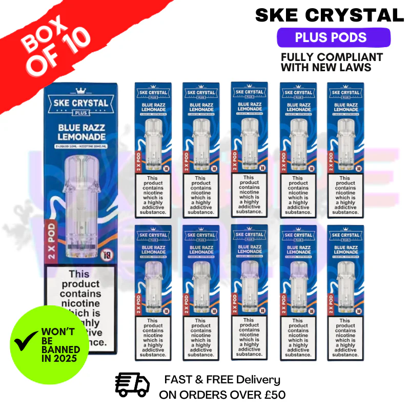 Blue Razz Lemonade SKE Crystal Plus Prefilled Pod Box Of 10
