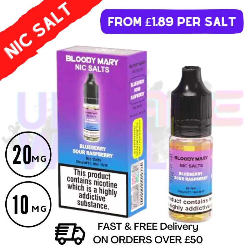 Blue Sour Raspberry Bloody Mary 10ML Nic Salt