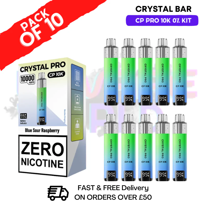 Blue Sour Rasp CP Pro 10K ZERO Nic Kits Box Of 10