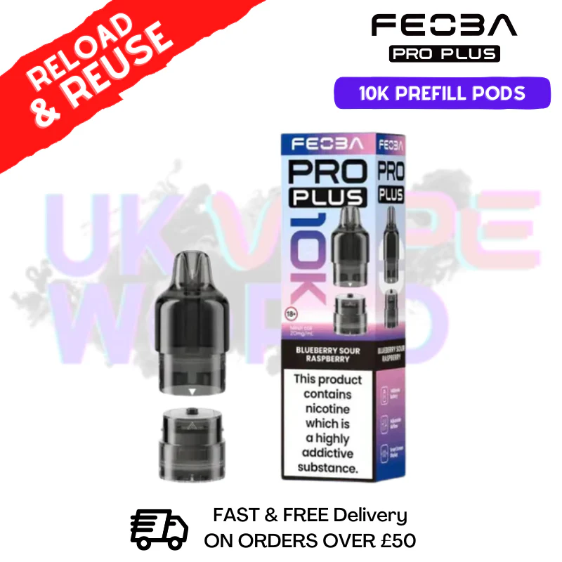 Blue Sour Rasp Feoba 10K Refil Pods Pro Plus - £5.85