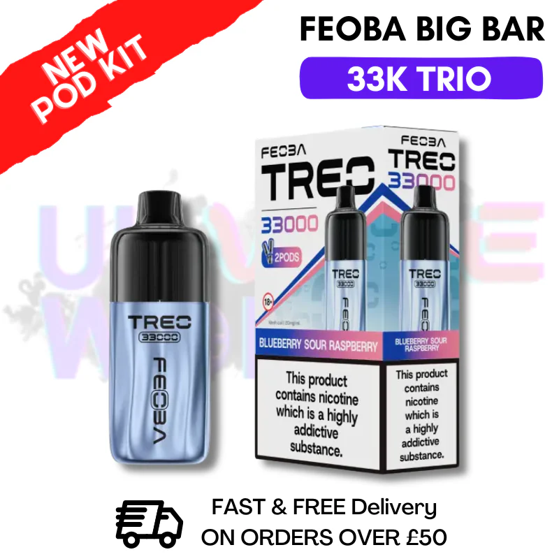 Blue Sour Raspberry Feoba Treo 33K Puff Pod Kit