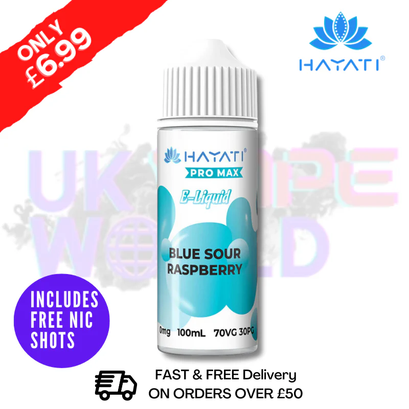 Blue Sour Raspberry Hayati Pro Max Shortfill Juice 100ML Eliquid