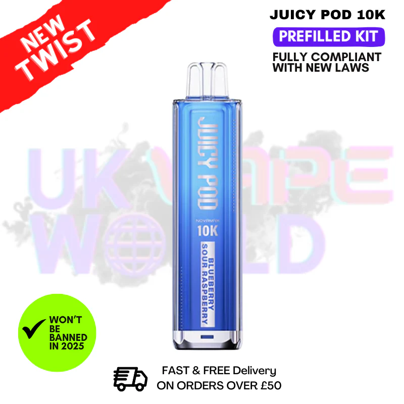 Blue Sour Raspberry Juicy Pod 10K NovaMax Pod Kit - £8.99