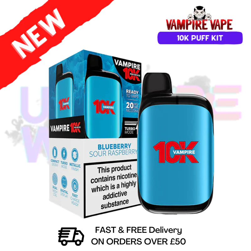 Blue Sour Rasp Vampire Vape 10K Prefilled Pod Kit