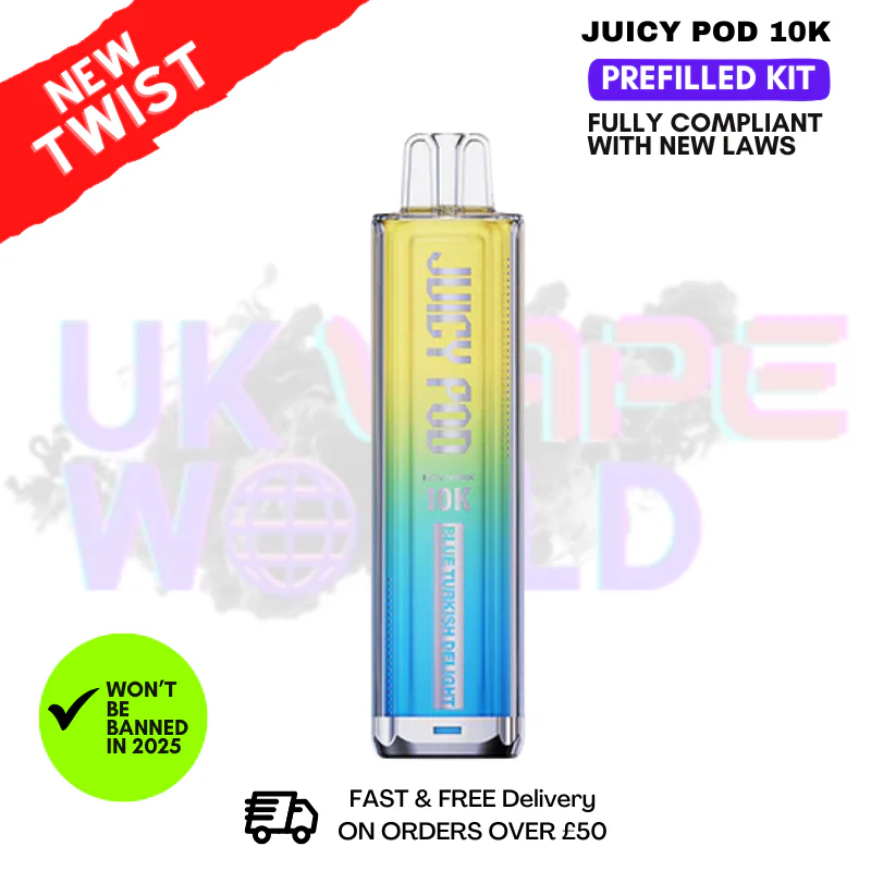 Blue Turkish Delight Juicy Pod 10K NovaMax Pod Kit - £8.99