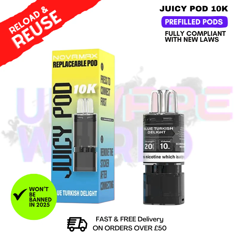 Blue Turkish Delight Juicy Pod 10K Replacement Pod 12ML - £2.99