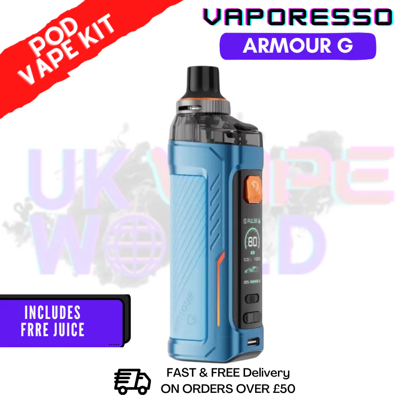 Blue Vaporesso Armour G Pod Kit + Free 100ML