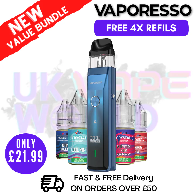 Blue Vaporesso Xros Pro Pod Kit | FREE 4X REFILS | £21.99