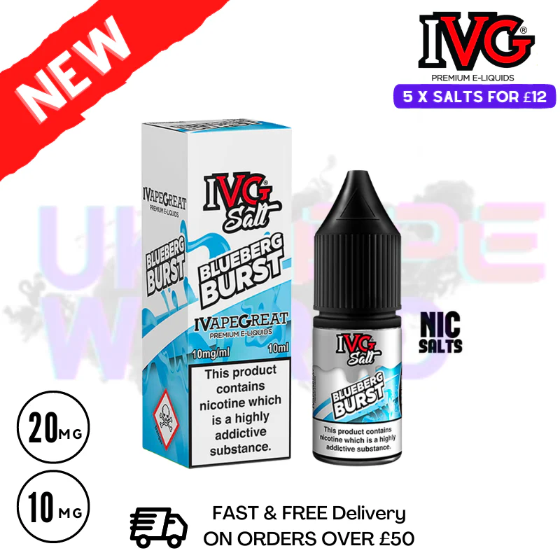 Blueberg Burst IVG Salt 10ml Nic Eliquid