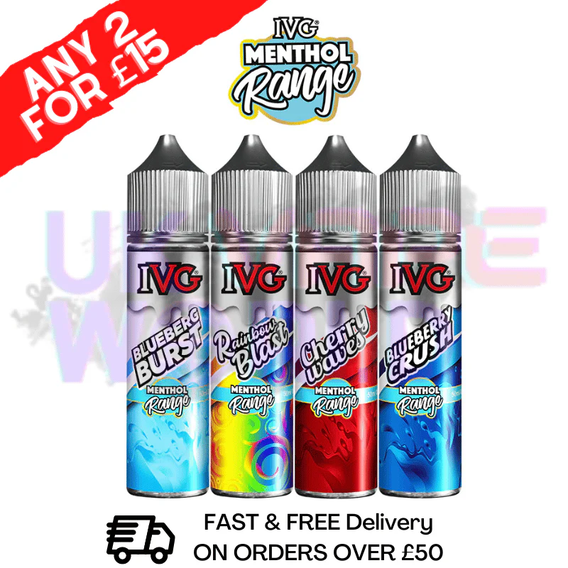 Blueberg Burst IVG Shortfill Juice 50ML Eliquid - MENTHOL RANGE - Image 2