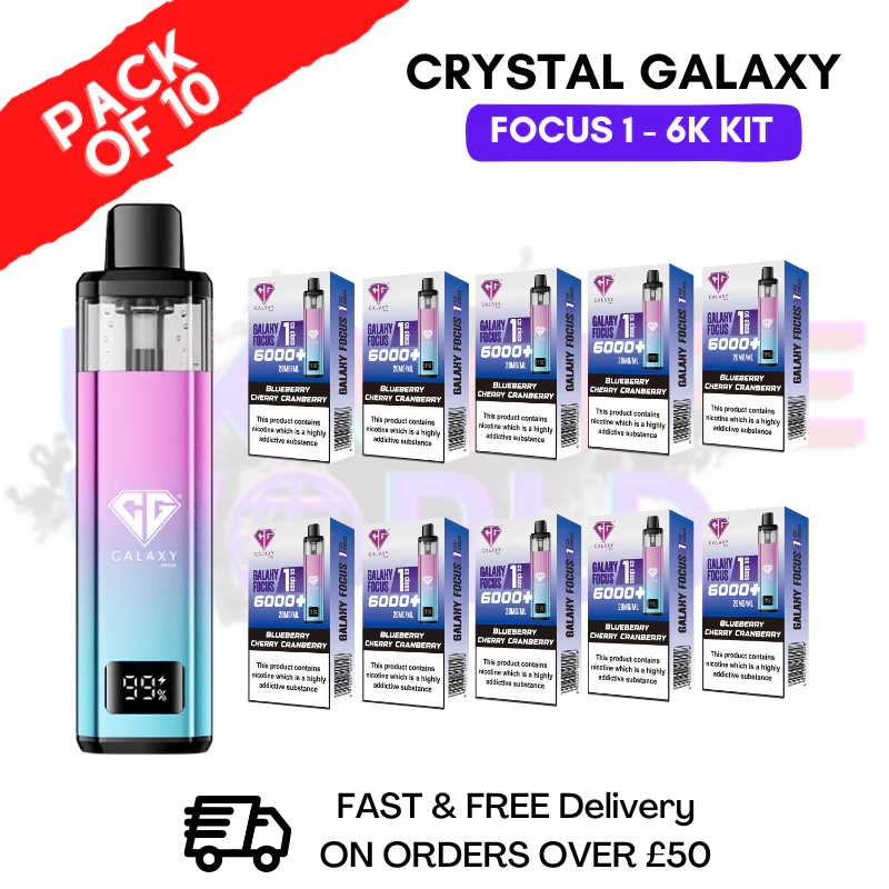 Blueberry Cherry Cranberry Crystal Galaxy Focus 6K Kits Box Of 10
