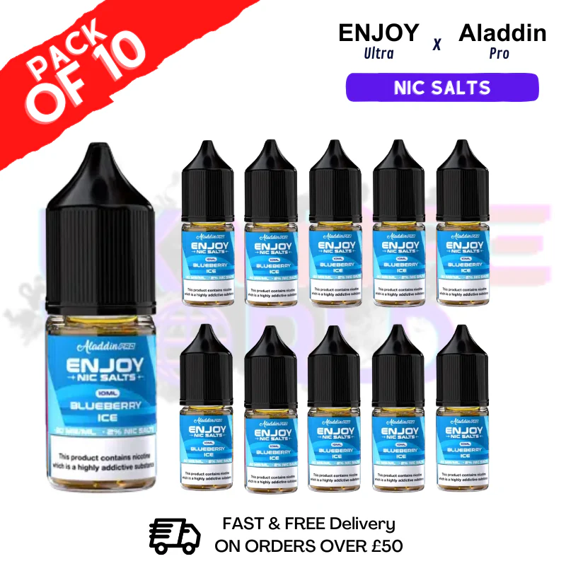 Blueberry ICE Enjoy Ultra X ALADDIN Nic Salt Box Of 10