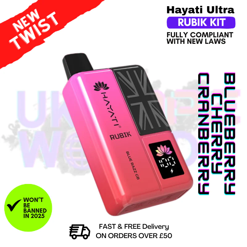 Blueberry Cherry Cranberry Hayati Rubik 7000 Puff 7K Bar - Image 2