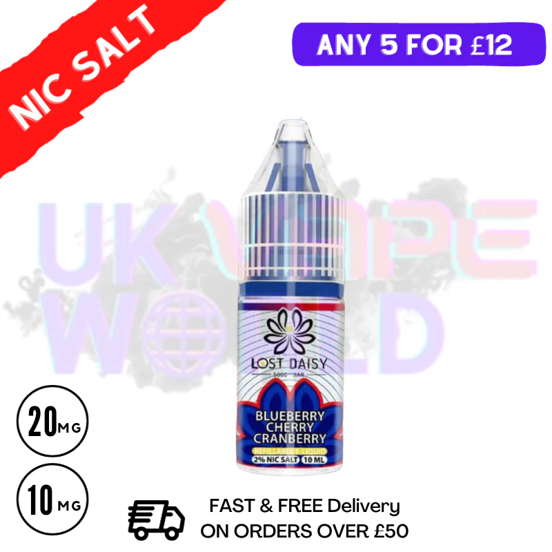 Blueberry Cherry Cranberry LOST Daisy Nic Salt 10ML eLiquid