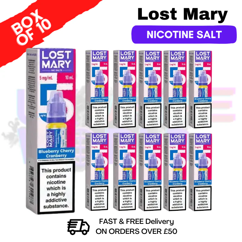 Blueberry Cherry Cranberry Lost Mary Nic Salt BOX OF 10