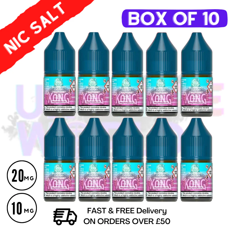 Blueberry Cherry Cranberry RandM Tornado 7000 Nic Salt BOX OF 10