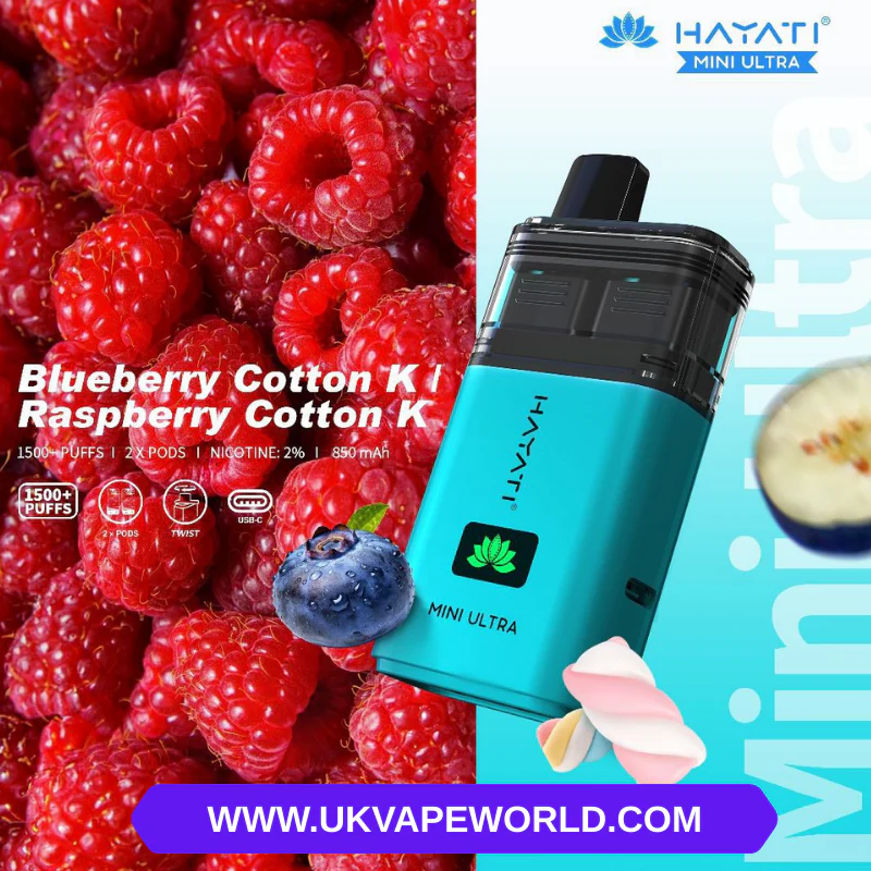 Blueberry Cotton K Hayati Mini Ultra 1500 Box Of 10 - Image 2