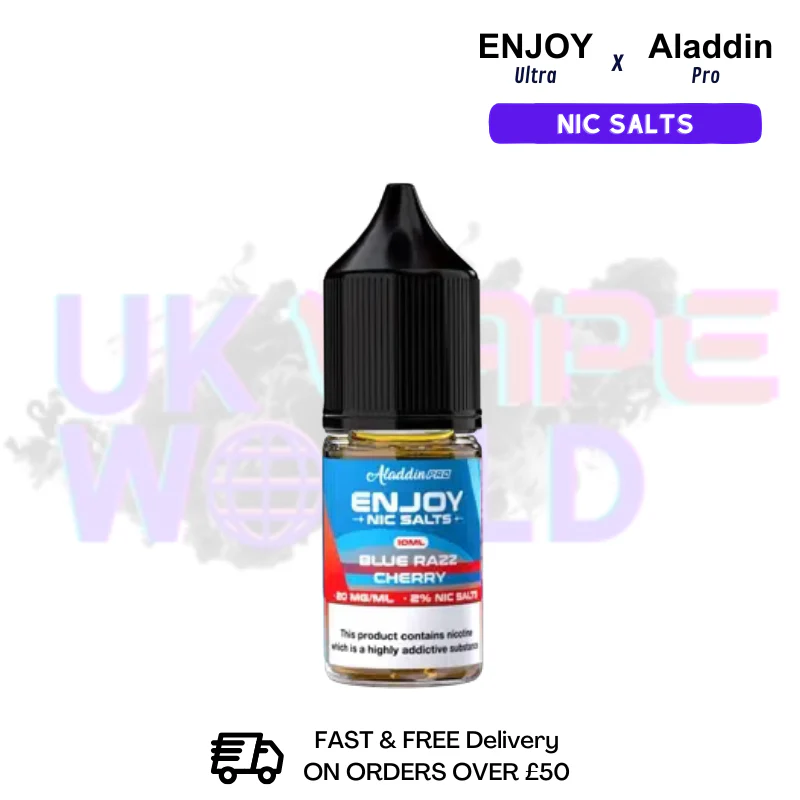 Blue Razz Cherry Enjoy Ultra X ALADDIN Nic Salt 10ML eLiquid