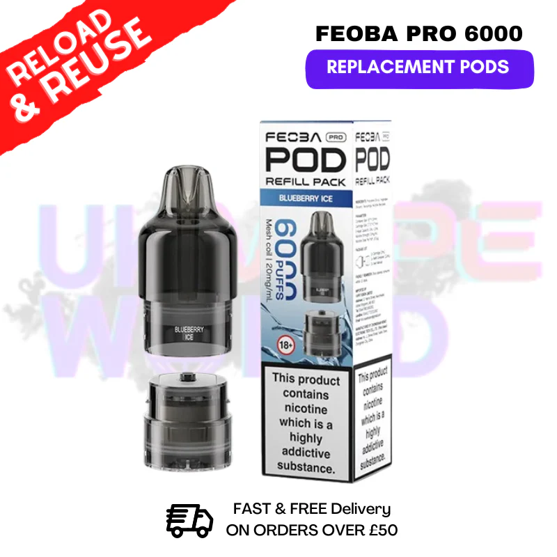 Blueberry Ice FEOBA Pro 6000 Replacement Pods