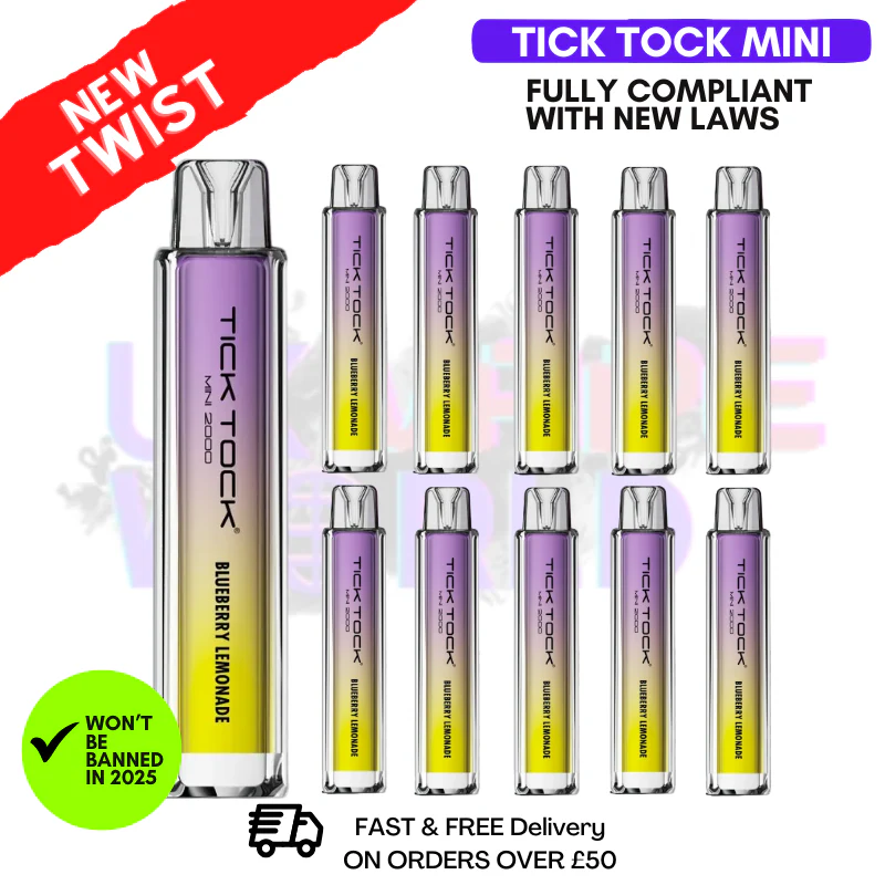 Blueberry Lemonade Tick Tock Mini 2000 Box Of 10