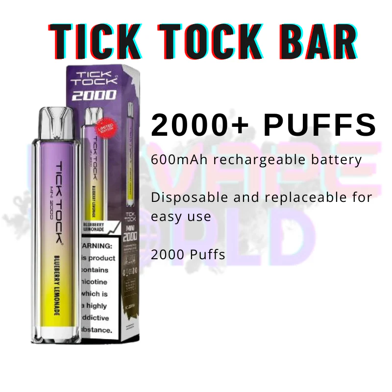 Blueberry Lemonade Tick Tock Mini 2000 Puff Kit - Image 3