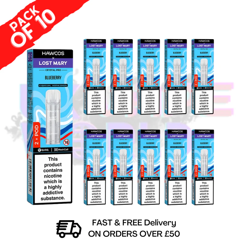 Blueberry Lost Mary Crystal Replacement Pods Box of 10