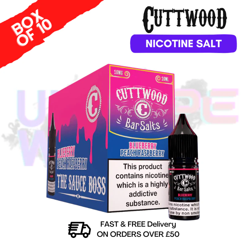 Blue Peach Rasp Cuttwood Bar Salt BOX OF 10
