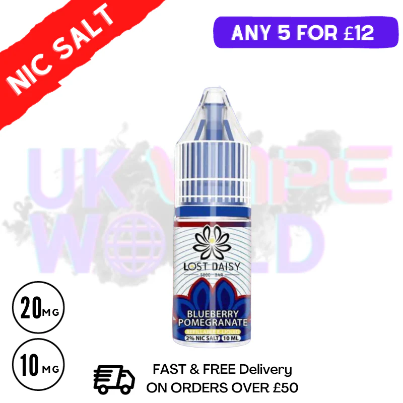 Blueberry Pomegranate LOST Daisy Nic Salt 10ML eLiquid