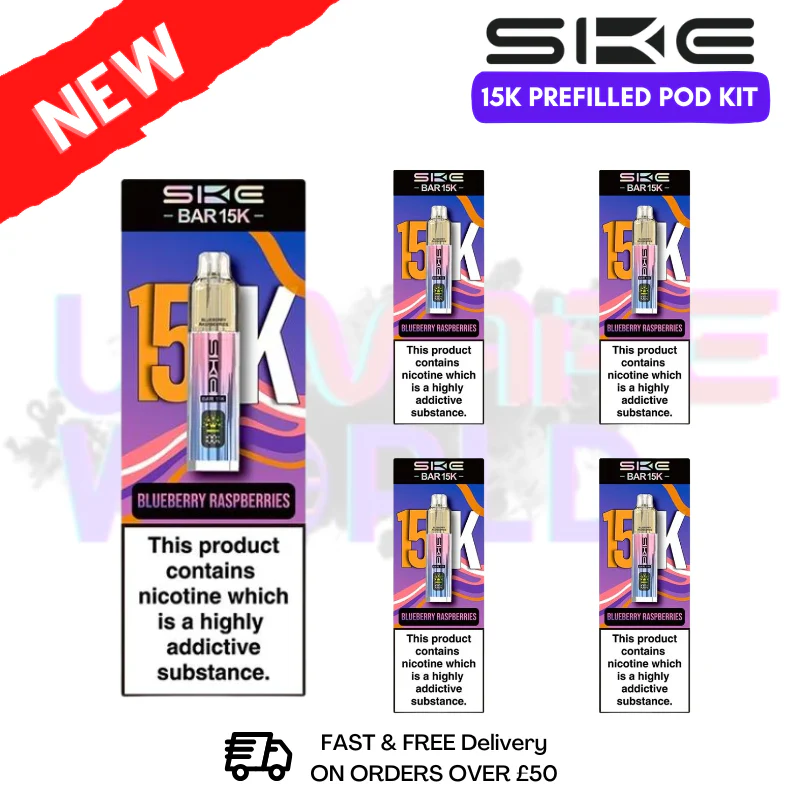 Blue Raspberry SKE 15K Puff Kits Box Of 5