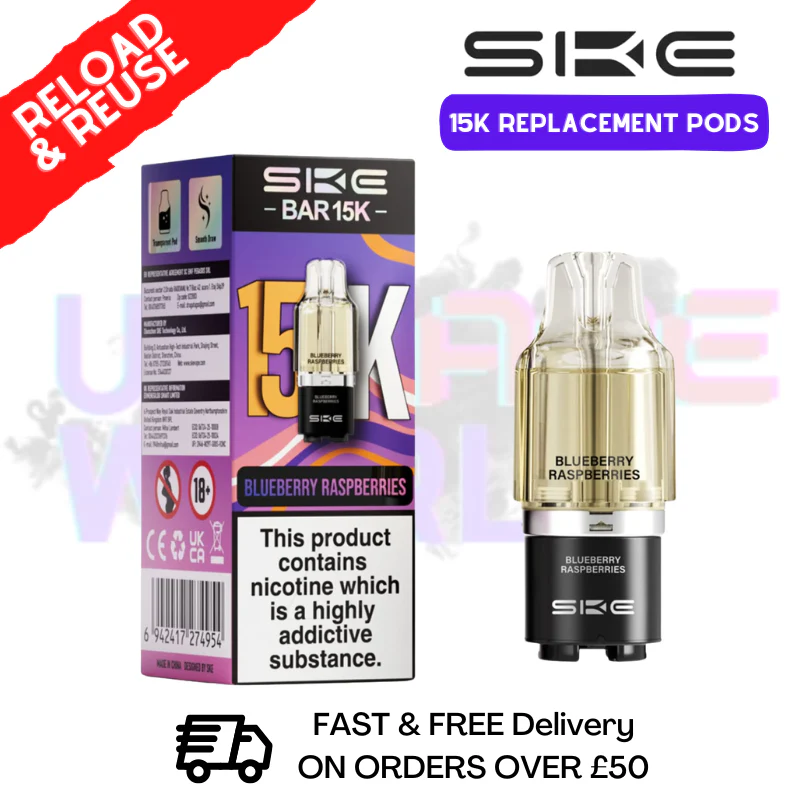Blueberry Raspberries SKE 15K Replacement POD - £6.99