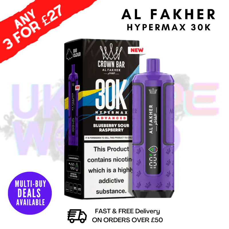Blue Sour Raspberry Al Fakher 30K HyperMax Pod Kit