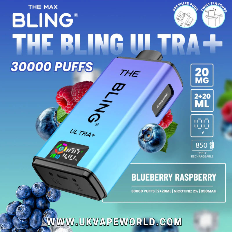 Blueberry Raspberry Bling 30k Ultra Plus Prefilled Pod Kit