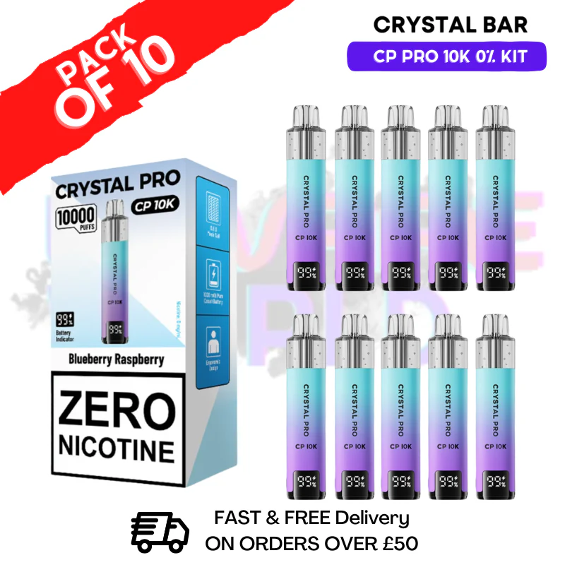 Blue Raspberry CP Pro 10K ZERO Nic Kits Box Of 10