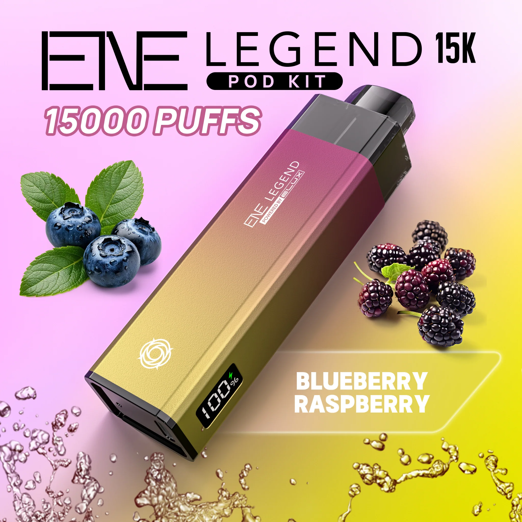 Blueberry Raspberry Elux Legend 15K Puff Prefilled Pod Kit - £6.89
