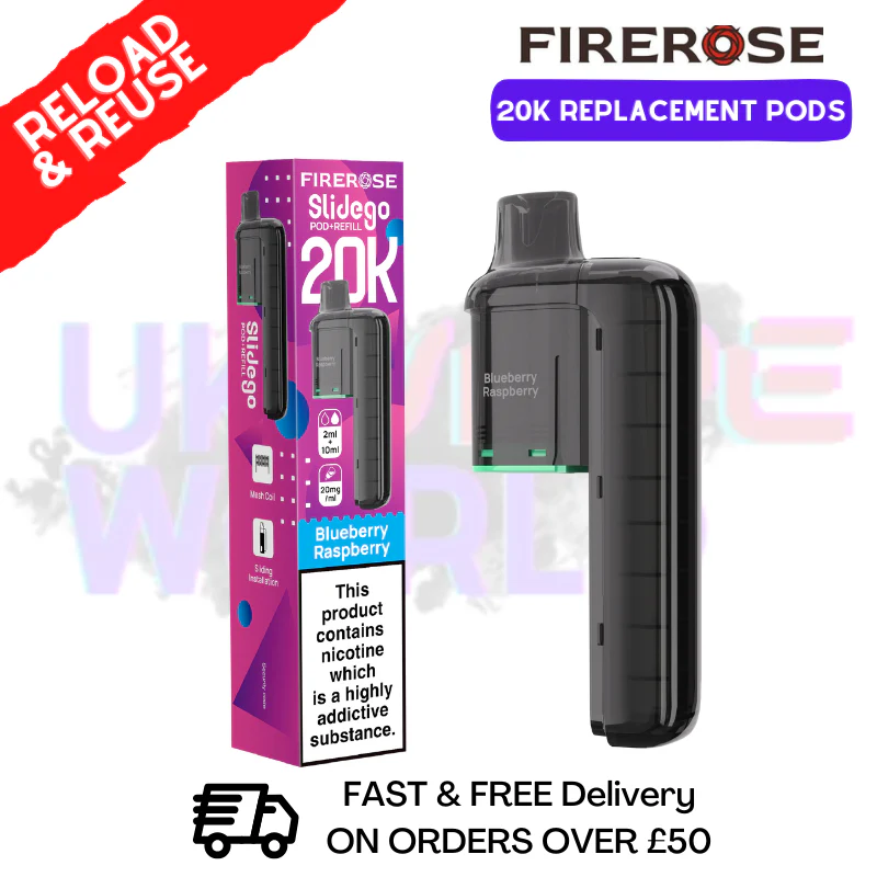 Blueberry Raspberry Firerose SlideGo 20K Replacement Pods