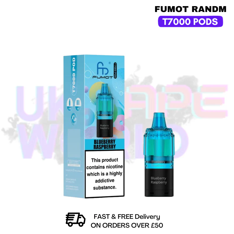 Blueberry Raspberry Fumot T7000 RandM 7K Replacement Pods