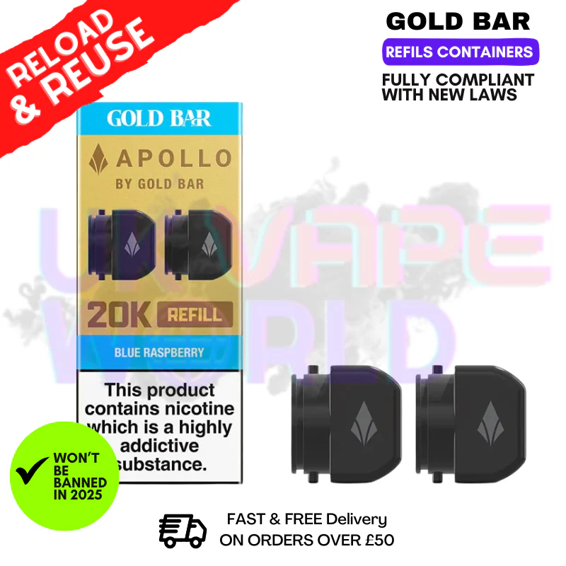 Blueberry Raspberry Gold Bar 20K (5ML) REFILS PACK OF 2