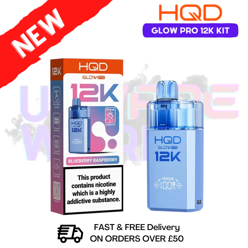 Blueberry Rasp HQD 12K Glow Pro Pod Kit