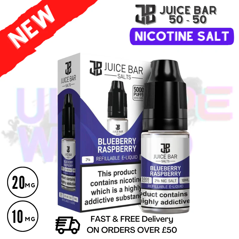 Blueberry Raspberry Juice Bar Nic Salt 10ML eLiquid Only £1.99