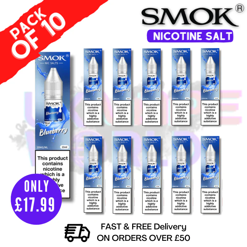 Blueberry Smok Nic Salt E Liquid BOX OF 10