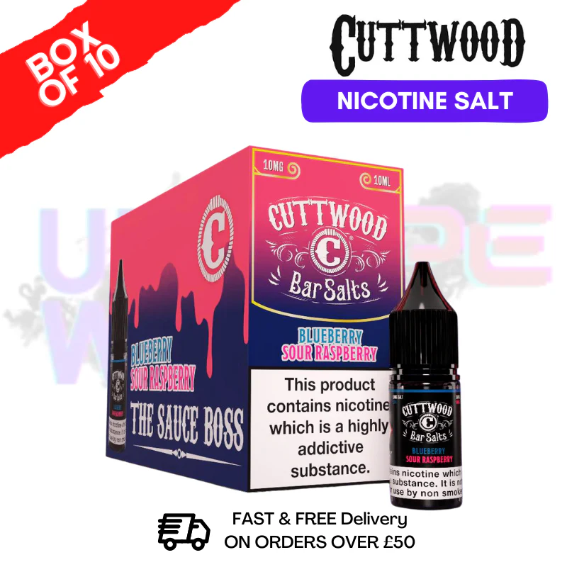 Blue Sour Rasp Cuttwood Bar Salt BOX OF 10