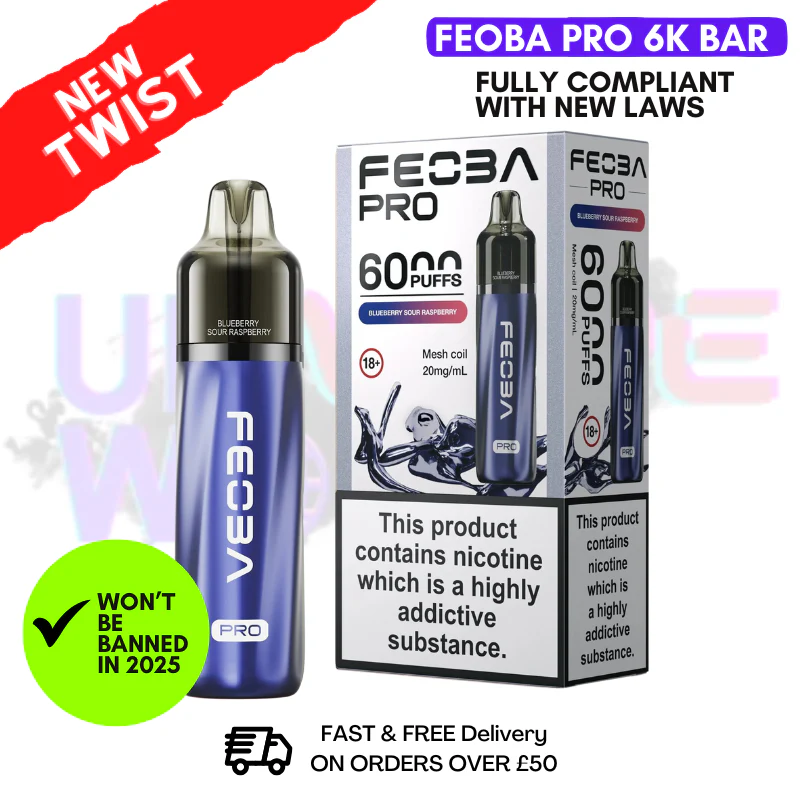 Blueberry Sour Raspberry Feoba Pro 6000 6K Puff Pod Kit