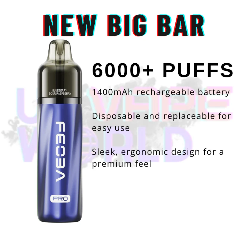 Blueberry Sour Raspberry Feoba Pro 6000 6K Puff Pod Kit - Image 2