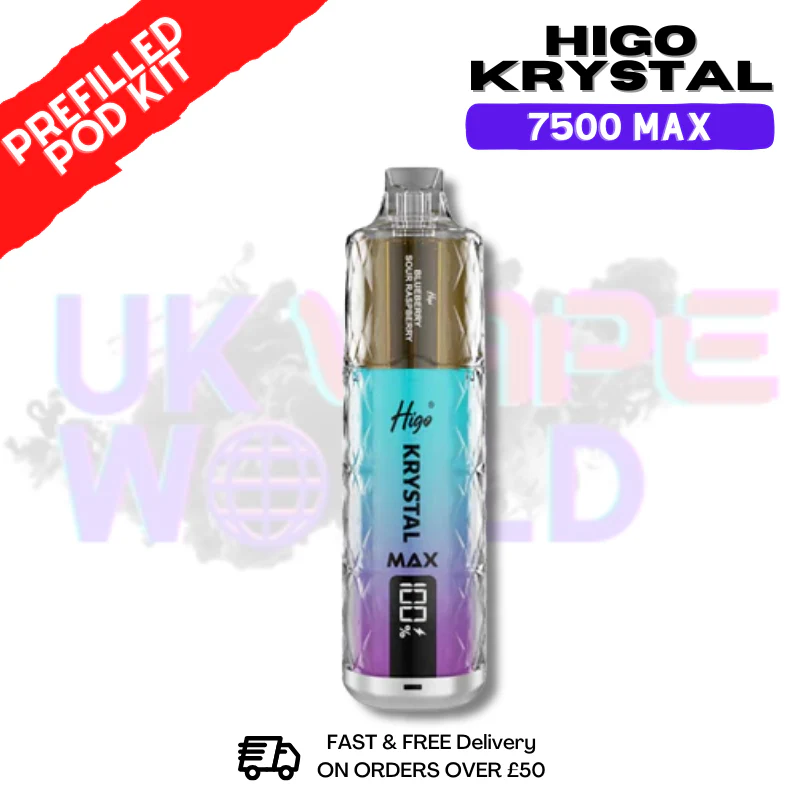 Blueberry Sour Raspberry Krystal Higo 7500 Max Prefilled Pod Kit