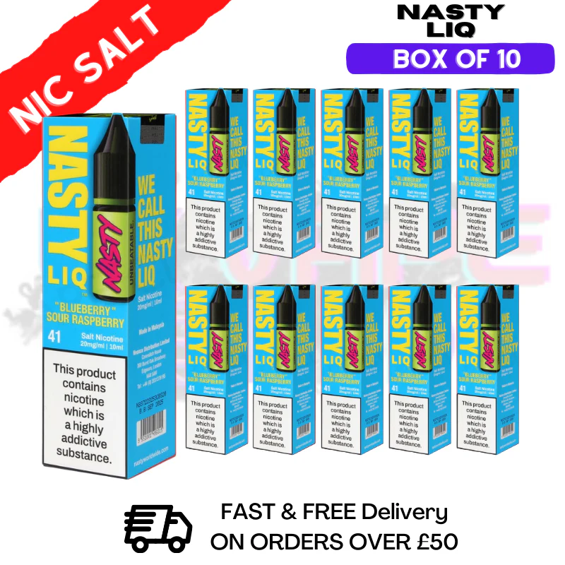 Blueberry Sour Raspberry - NastyLiq Nic Salt Box Of 10