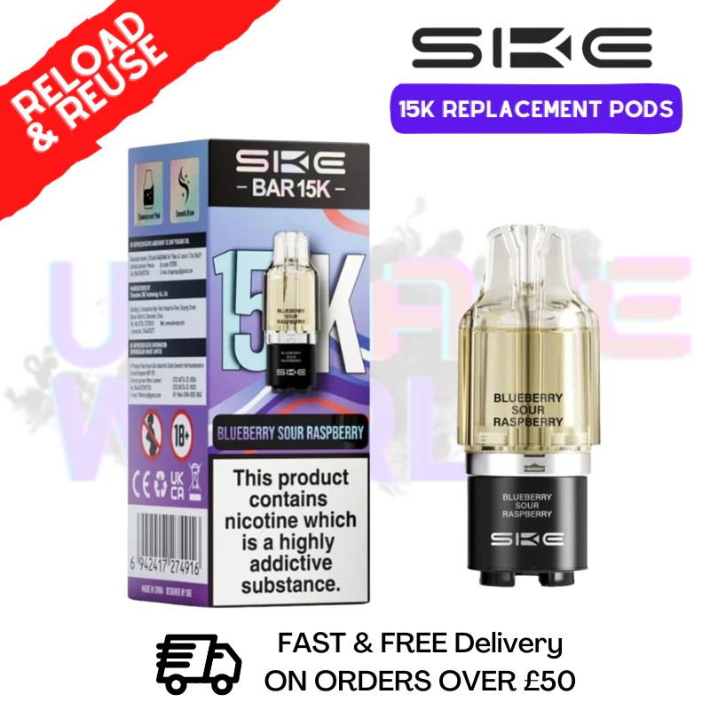 Blueberry Sour Raspberry SKE 15K Replacement POD - £6.99