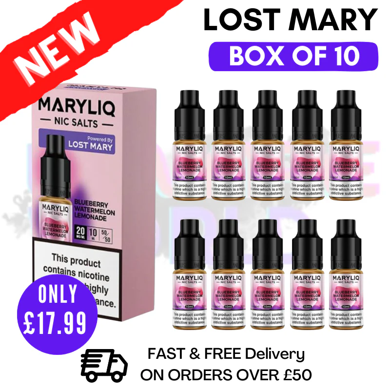 Blueberry Watermelon Lemonade MaryLiq Nic Salt BOX OF 10
