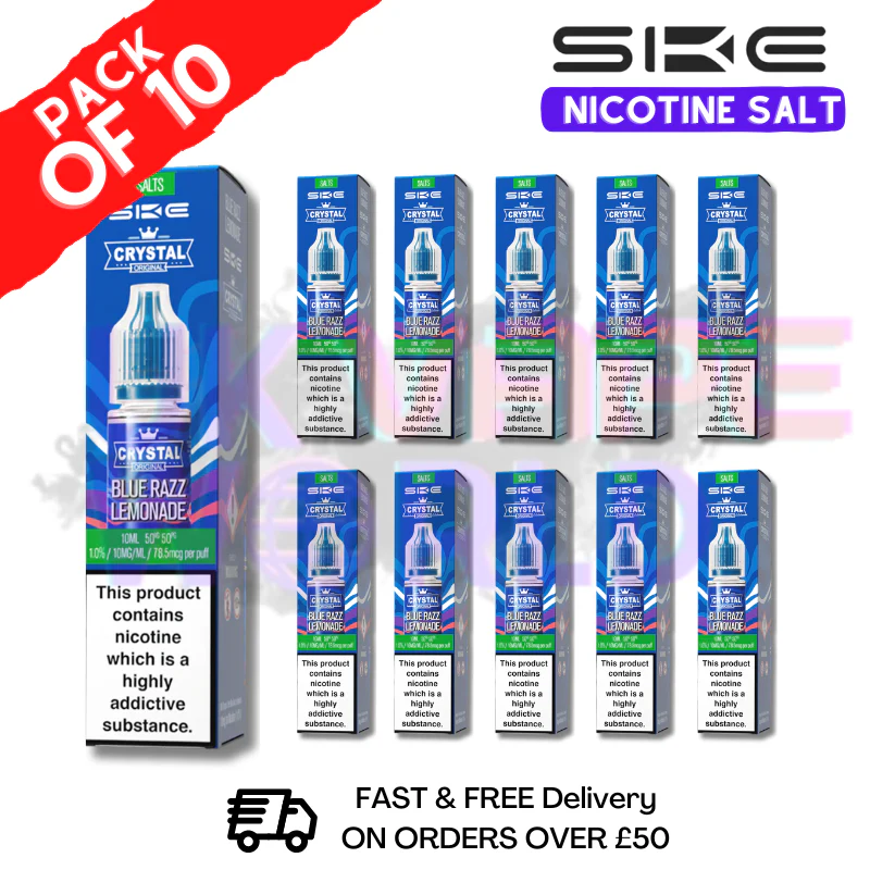 Blue Razz Lemonade Crystal SKE Nic Salt Box / Pack Of 10