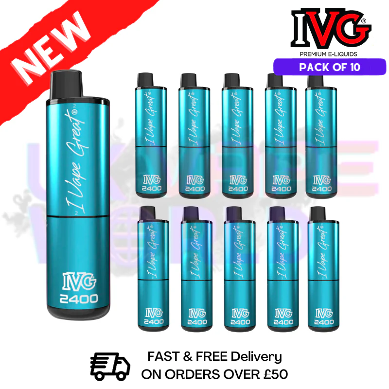 Box Of 10 - Professor Blue IVG 2400 Prefilled Vape Pen Kit